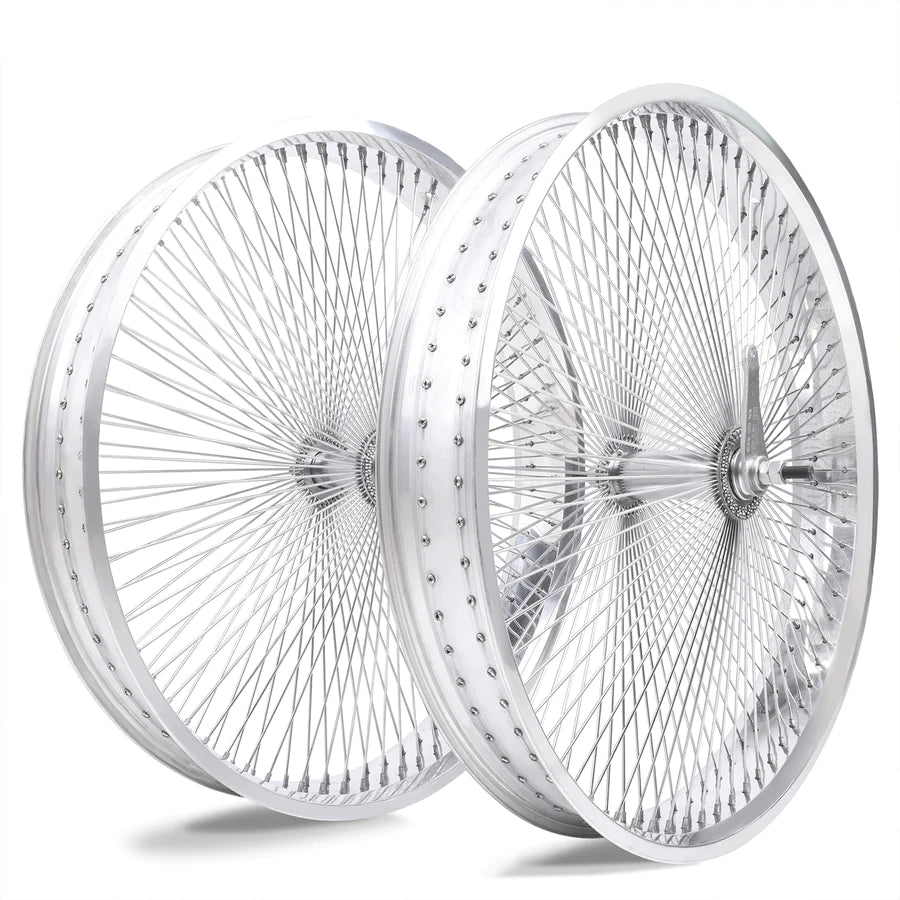 Micargi 29 X3 X13GX140H Aluminum Polish Fat Rims Wheel Set Micargi Bike