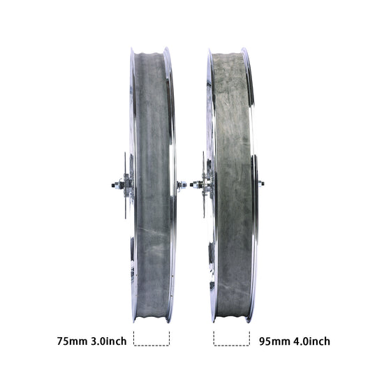 Micargi WH-TH9529140C-CP Fat Rims Bike Alloy Electroplating Wheel Set with Coaster Brake