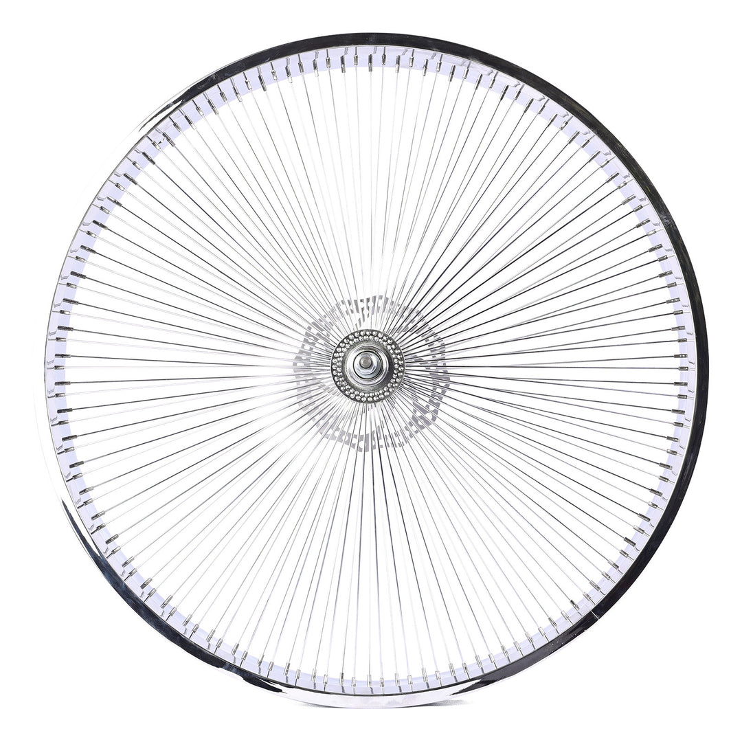 Micargi WH-TH7526140D7-CP Chrome Fat Rims Wheel Set for 26"*3" with 7-speed Disc Brake