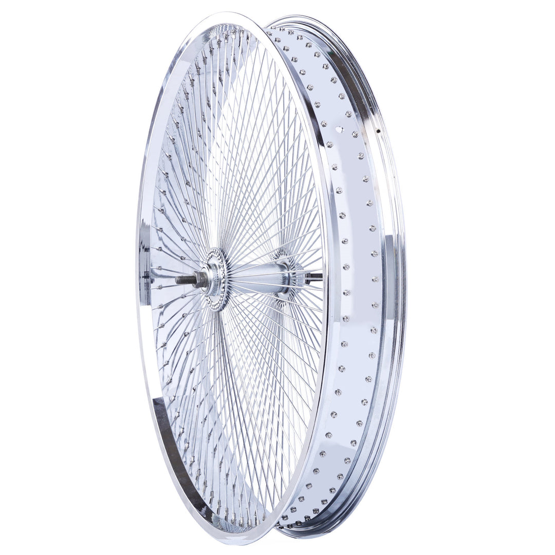 Micargi WH-TH7526140C-CP Lowrider 26*3 Alloy Chrome Fat Rims Wheel Set with Coaster Brake