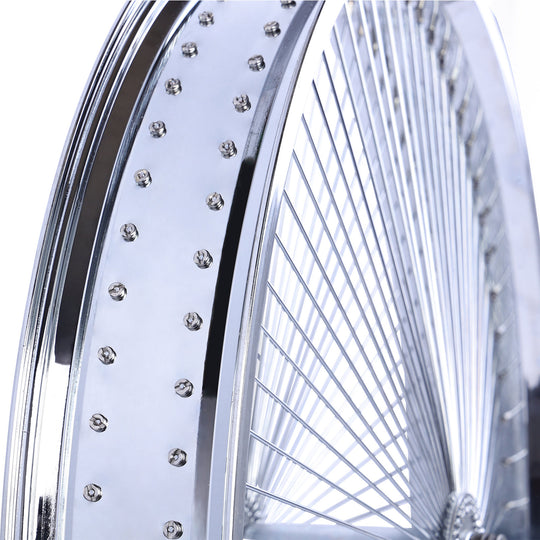 Micargi WH-TH7526140C-CP Lowrider 26*3 Alloy Chrome Fat Rims Wheel Set with Coaster Brake