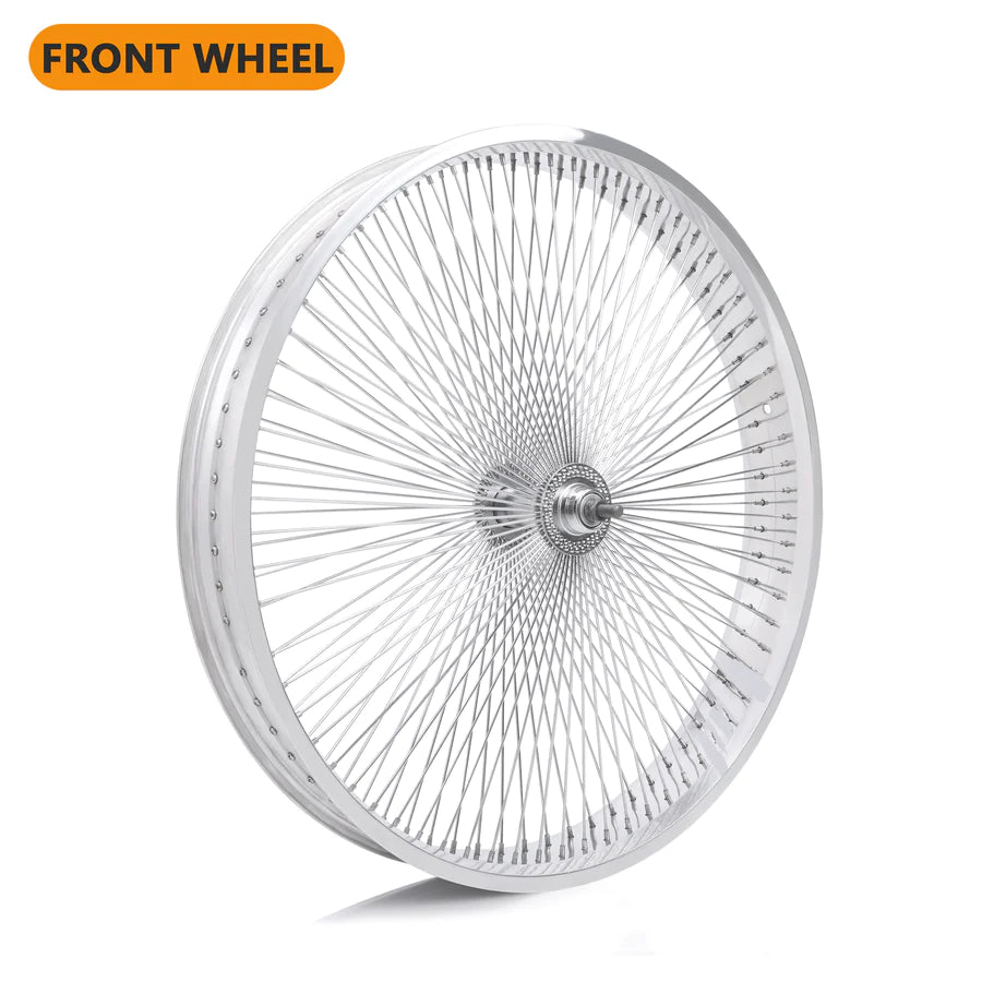 Tracer WH-TR7529140 29X3X13GX140H Aluminum Polish Fat Rims Wheel Set. with Coaster Brake