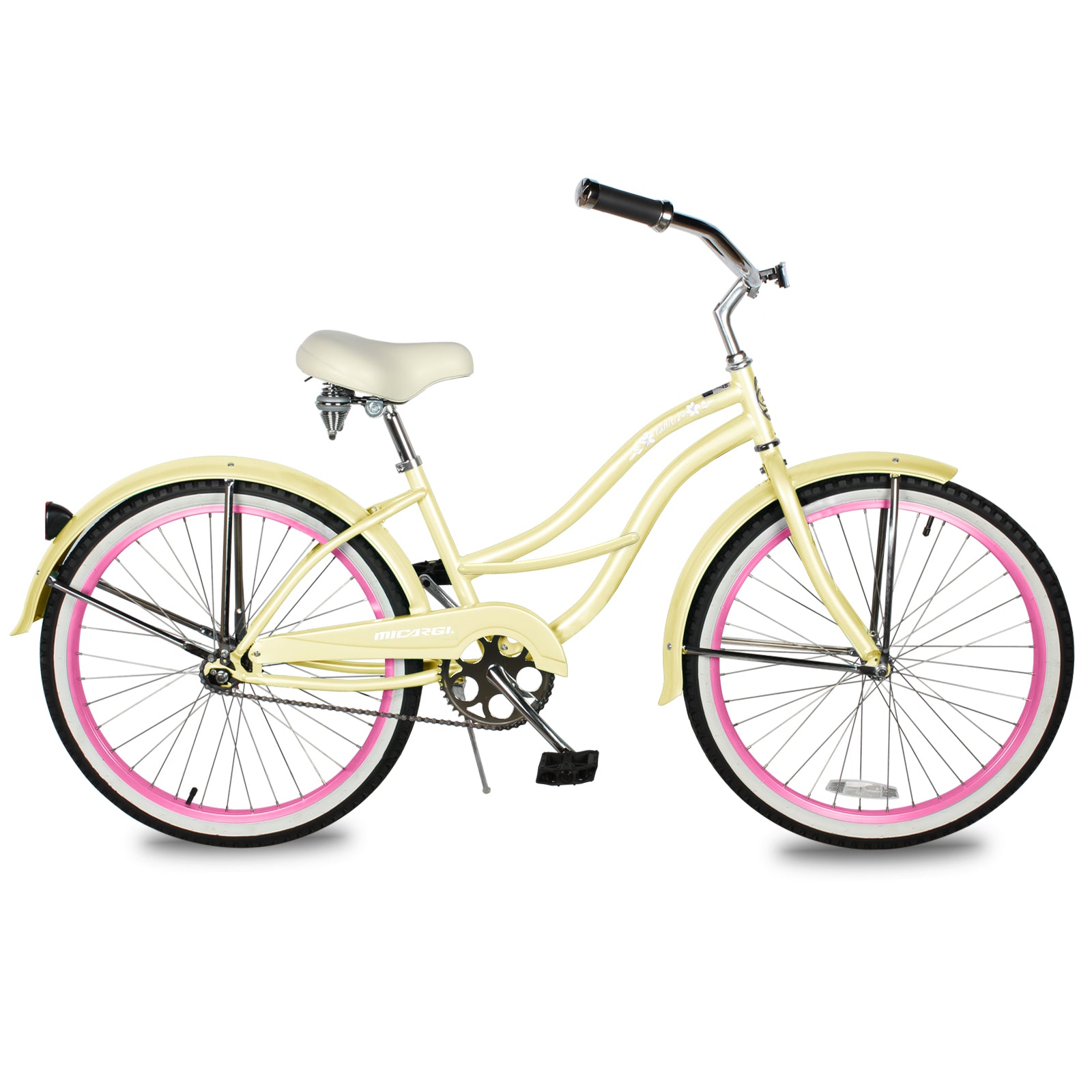 beige cruiser bike